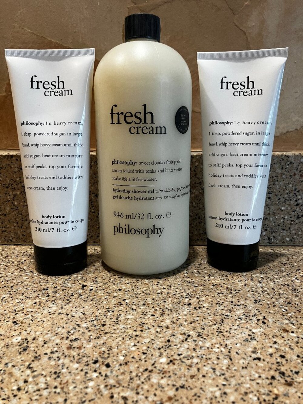 Philosophy Set of Fresh Cream Jumbo Shower and 2 Body Lotions! NEW